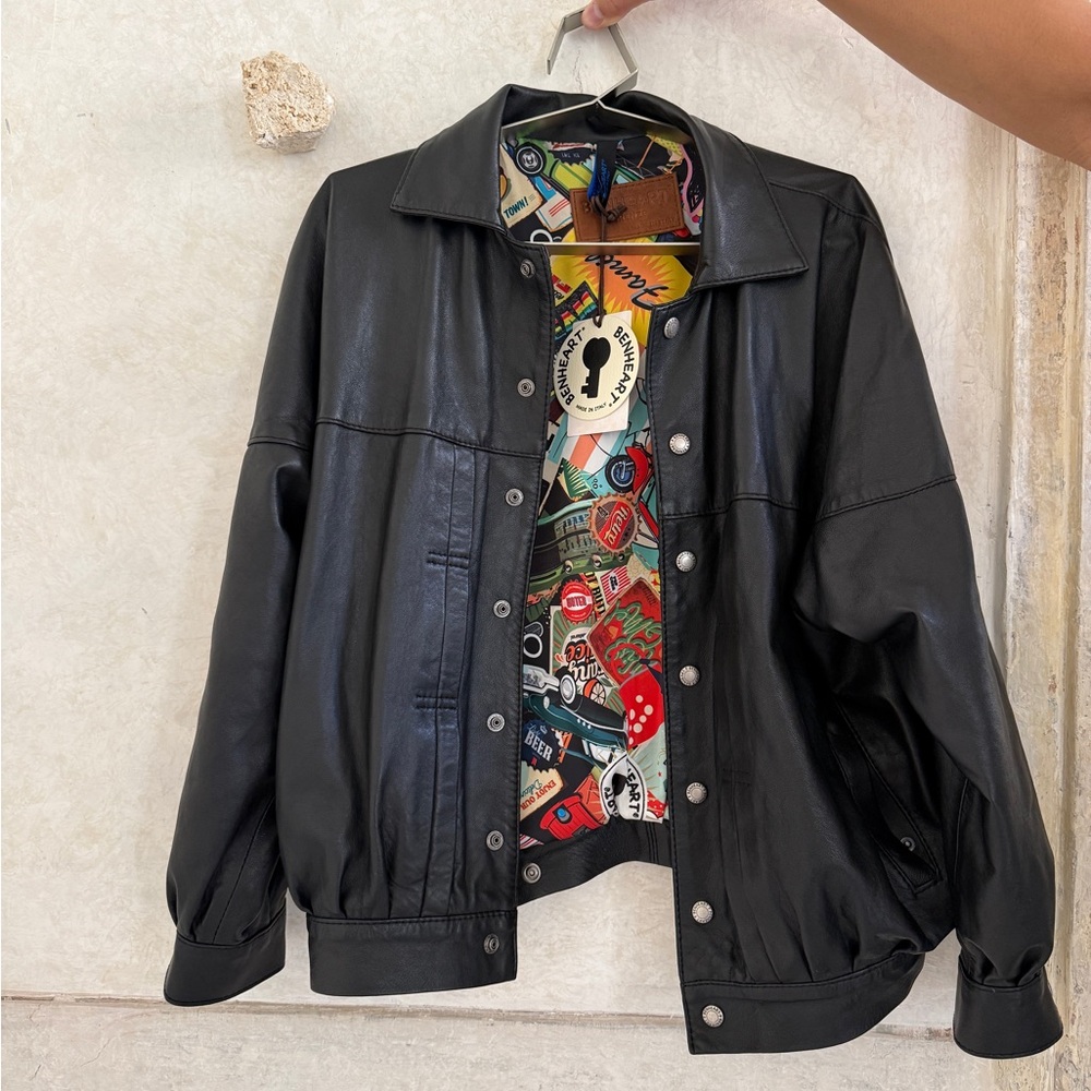 Custom Benheart Oversized Lambskin Leather Jacket - JASMINE